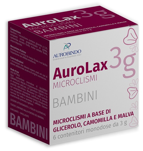 Aurolax Microclismi Bambini Contro La Stipsi 6 Pezzi